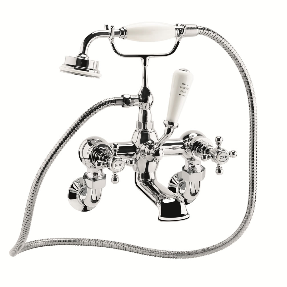 Imperial Lichfield Chrome Wall Mounted Bath Shower Mixer